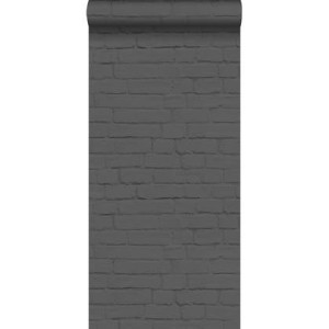 ESTAhome behang bakstenen zwart - 53 cm x 10,05 m - 138535