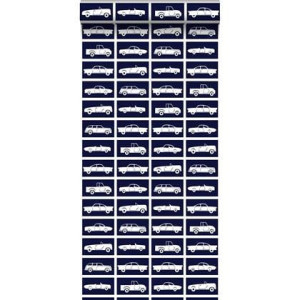 ESTAhome behang auto's marine blauw - 53 cm x 10,05 m - 115831