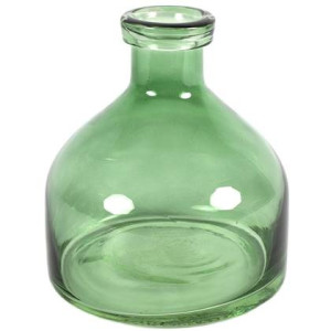 Countryfield Bloemenvaas Low Bottle - groen - glas - H20 cmA