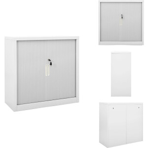 vidaXL Roldeurkast - Roldeurkasten - Schuifdeurkast - Schuifdeurkasten - Roldeurkast 90x40x90 cm staal grijs