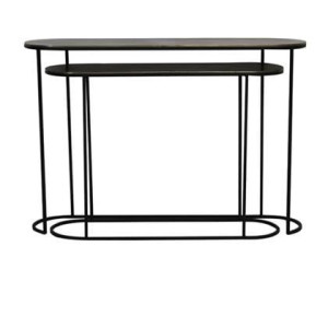 Light&living Side table S|2 max 118x28x81 cm BOCOV antiek brons-zwart