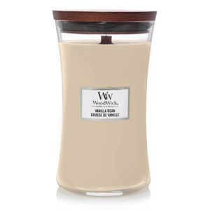 WoodWick Geurkaars Large Vanilla Bean - 18 cm | Ã¸ 10 cm