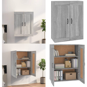 vidaXL Hangkast 69,5x32,5x90 cm grijs sonoma eikenkleurig - Hangkast - Hangkasten - Hangende Kast - Kastje