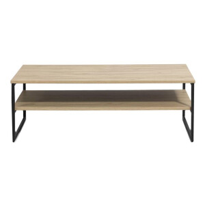 Leen Bakker - Salontafel Lucca Met Plateau - Naturelkleur - 40x118x67 Cm - MDF - Beige#Bruin