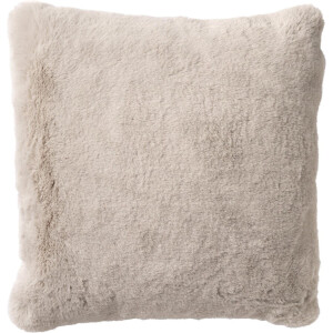 Dutch Decor ZAYA - Sierkussen 60x60 cm - bontlook - effen kleur - Pumice Stone - beige - Inclusief binnenkussen