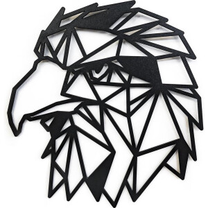 Houten Dierenkop • Houten Adelaar • Dierenkop Adelaar • Groot • Zwart MDF • Houten Dier • Wandecoratie