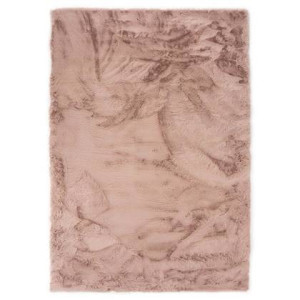 Tapeso Zacht hoogpolig vloerkleed - Comfy plus - roze - 160x230 cm