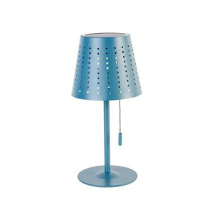 QAZQA Buiten tafellamp blauw incl. LED 3-staps dimbaar oplaadbaar en