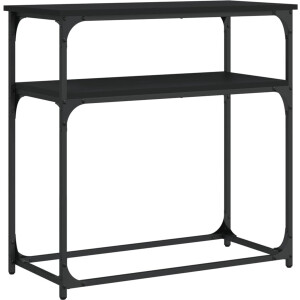 vidaXL - Wandtafel - 75x35,5x75 - cm - bewerkt - hout - zwart