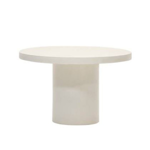 Kave Home - Aiguablava ronde tafel in wit cement, Ã 120 cm