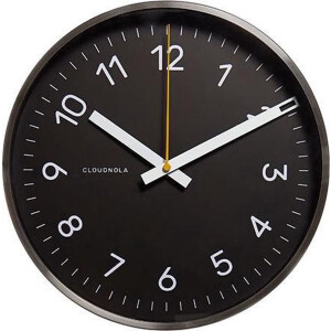 Cloudnola Now Black Steel - wandklok