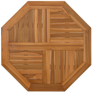 vidaXL - Tafelblad - achthoekig - 80x80x2,5 - cm - massief - teakhout