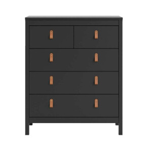 Leen Bakker - Ladekast Madeira - 99x82x38 Cm - Spaanplaat - Zwart