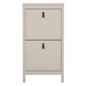 Leen Bakker - Schoenenkast Madeira - Greige - 102,9x53,8x24,6 Cm - Spaanplaat - Beige#Grijs - 53.8x102.9x24.6 Cm