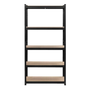 Leen Bakker - Metalen Stellingkast - 90x45x180 Cm - Metaal - Zwart