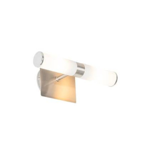QAZQA Moderne badkamer wandlamp staal IP44 2-lichts - Bath