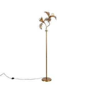 QAZQA Smart vloerlamp goud 187 cm incl. 2 Wifi G95 - Botanica