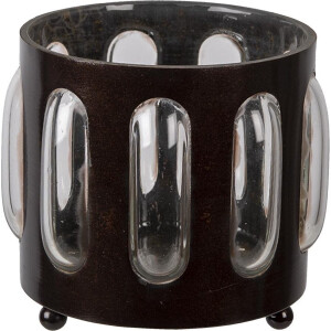 Clayre & Eef Theelichthouder Ø 11x13 cm Bruin IJzer