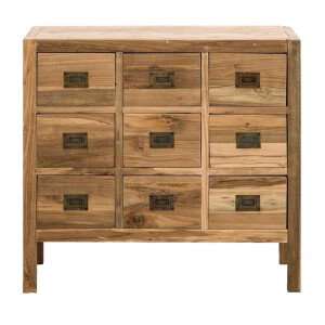 Leen Bakker - Kast Dean - Natural - 75x80x35 Cm - Hout - Bruin