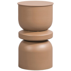 Leen Bakker - Bijzettafel Barcelona - 55xØ31 Cm - Metaal - Bruin