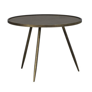 Leen Bakker - Bijzettafel Gianni - 45xØ60 Cm - Metaal - Goudkleurig