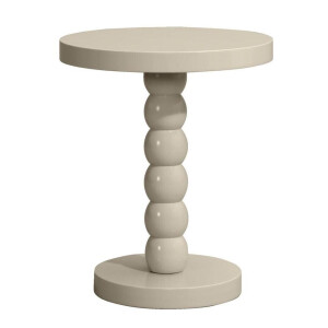 Leen Bakker - Bijzettafel Iris - 50xØ40 Cm - MDF - Taupe