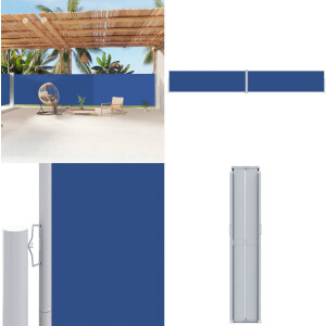 vidaXL Windscherm uittrekbaar 180x1200 cm blauw - Scherm - Schermen - Windscherm - Zonnescherm