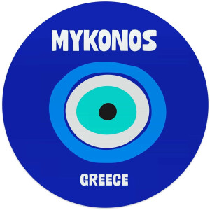 Glasschilderij Mykonos - Ø 50cm - Glas - REINDERS