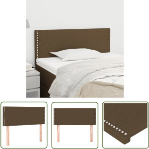 vidaXL Klassieke Headboard - Hoofd Bord - Hoofdbord 90x5x78/88 cm stof donkerbruin - Stoffen Hoofdbord - Bruine Hoofdbord - Beddecoratie