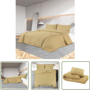 The Living Store Dekbedovertrek - Microvezel - Taupe - 220x240 cm - Standard 100 OEKO-TEX