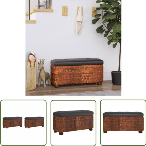 vidaXL Opbergbankjes - 2 stuks - Bruin - 69 cm Opbergbank - Bankstel - Kast - Multifunctioneel Meubel - Bruine Bank