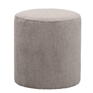Leen Bakker - Hocker Wenen - 40xØ37 Cm - Stof - Taupe