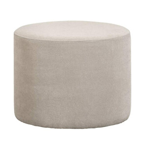 Leen Bakker - Hocker Rondo - Zand - 42,8x56x56 Cm - Stof - Beige