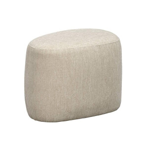Leen Bakker - Poef Kacy - 38x55x40 Cm - Stof - Beige