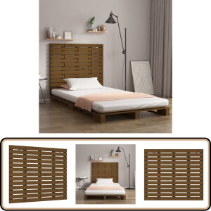 vidaXL Hoofdbord Wandmontage - Grenenhout - Honingbruin Wanddecoratie - Hoofdbord - Hout - Klassieke Meubels - Slaapkamer Decoratie