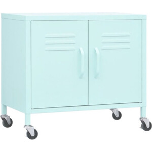 vidaXL - Opbergkast - 60x35x56 - cm - staal - mint