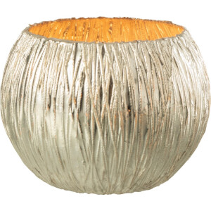 J-Line kaarshouder - glas - zilver - extra small - 2 stuks