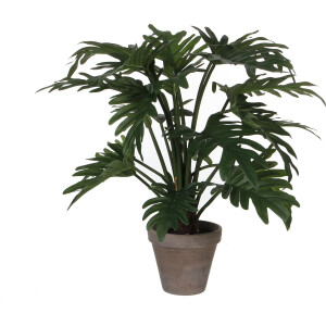 Mica Decorations Philodendron Selloum Kunstplant in Bloempot - H50 x Ø60 cm - Groen