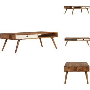 vidaXL Salontafel - Salontafels - Tafel - Tafels - Salontafel 110x50x35 cm massief sheeshamhout