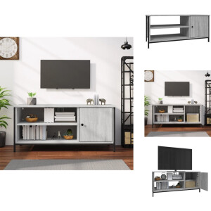 vidaXL Tv-meubel - Tv-meubelen - Tv-standaard - Televisiemeubel - Tv-meubel 100x40x45 cm bewerkt hout grijs sonoma eikenkleurig