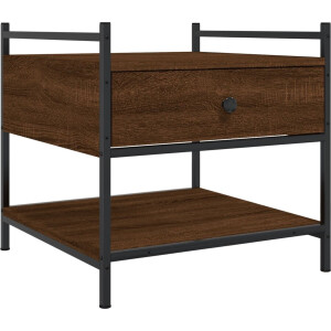 vidaXL Houten Salontafel - Salontafel - Salontafel 50x50x50 cm bewerkt hout bruin eikenkleur - Bruine Salontafel - Kleine Salontafel - Living Room Furniture