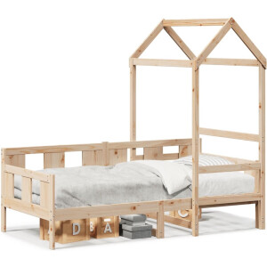 vidaXL - Slaapbank - met - huisje - 90x200 - cm - massief - grenenhout