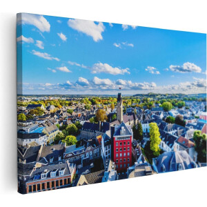 Artaza Canvas Schilderij Maastricht Stad met Huizen - 60x40 - Foto Op Canvas - Canvas Print