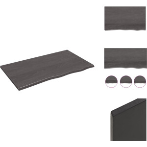 vidaXL Wandschap - Wandschappen - Wandplank - Wandrek - Wandschap 100x60x2 cm behandeld massief eikenhout donkerbruin