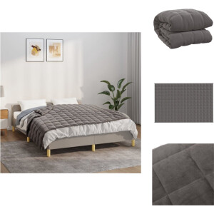 vidaXL - Verzwaringsdeken - 120x180 - cm - 9 - kg - stof - grijs