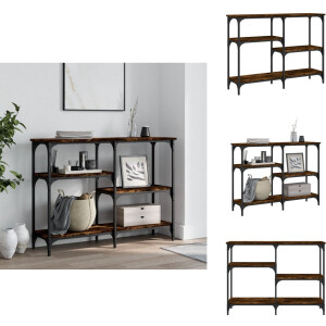 vidaXL Wandtafel - Wandtafels - Bijzettafel - Console Tafel - Wandtafel 102x29x75 cm bewerkt hout gerookt eikenkleurig