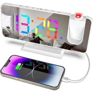 Solacis Wekkerradio Met Projectie - Wekkerradio - Digitale wekker - Wekkerradio kinderen - Wekker met projectie op plafond - Must have!