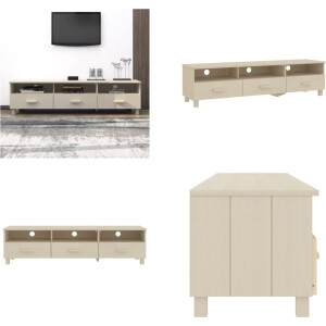 vidaXL Tv-meubel HAMAR 158x40x40 cm massief grenenhout honingbruin - Tv-meubel - Tv-meubelen - Tv Meubel - Tv Kast