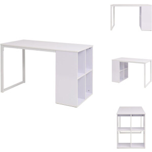 vidaXL Schrijftafel - Schrijftafels - Schrijf Tafel - Schrijf Tafels - Schrijftafel 120x60x75 cm wit