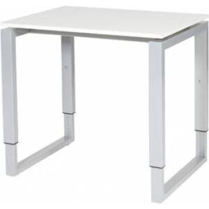 Verstelbaar Bureau - Domino Plus 80x60 wit - alu frame